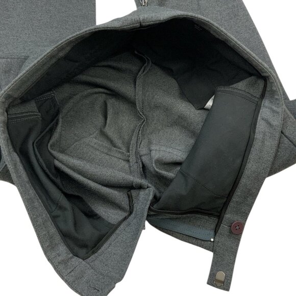 ATM Anthony Thomas Melillo Slim Stretch Cargo Ponte Pant 2 Charcoal Ankle Zip - Picture 6 of 12